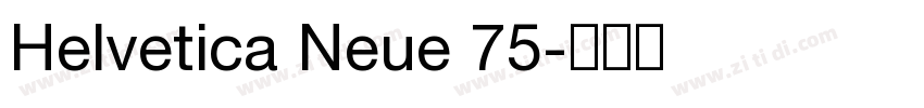 Helvetica Neue 75字体转换